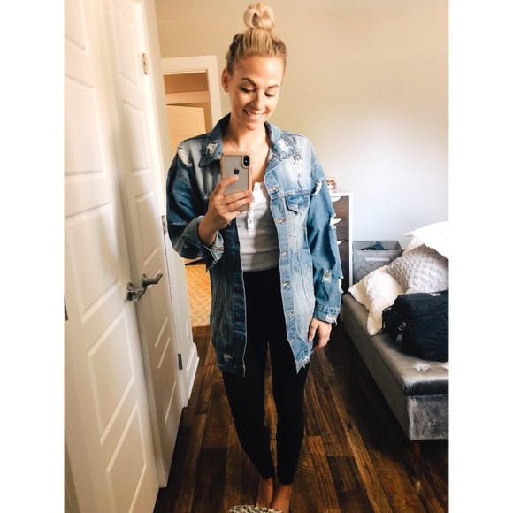 oversized jean jacket fashion nova